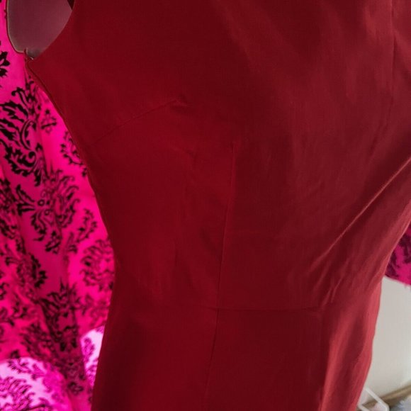 Bettie Page Las Vegas Vintage Sz XL Ruby Cherry Red Pin-up Pencil Vixen Wiggle - Picture 3 of 10